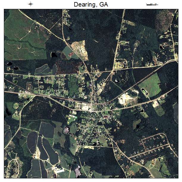 Dearing, GA air photo map