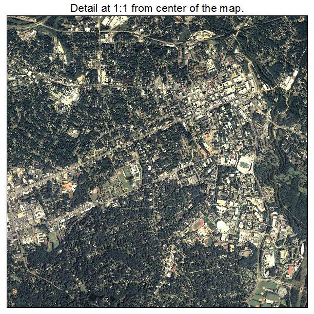 Athens Clarke County, Georgia aerial imagery detail