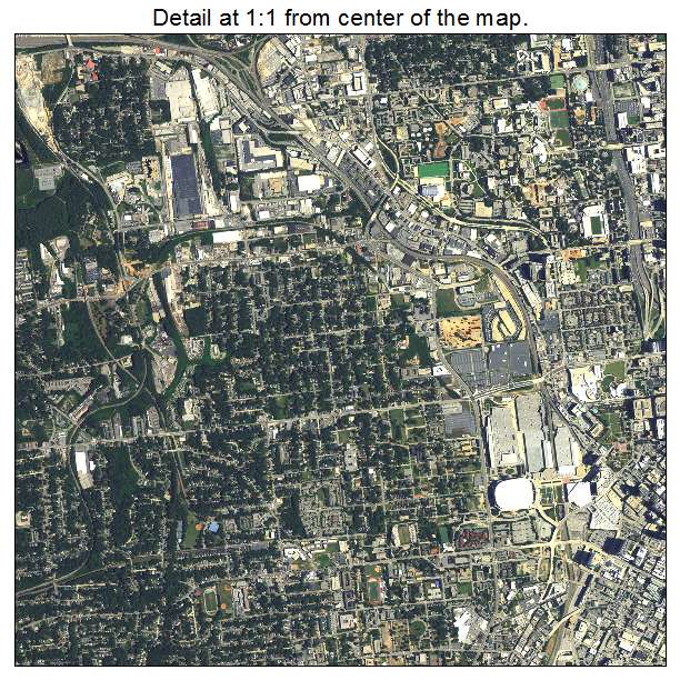 Atlanta, Georgia aerial imagery detail