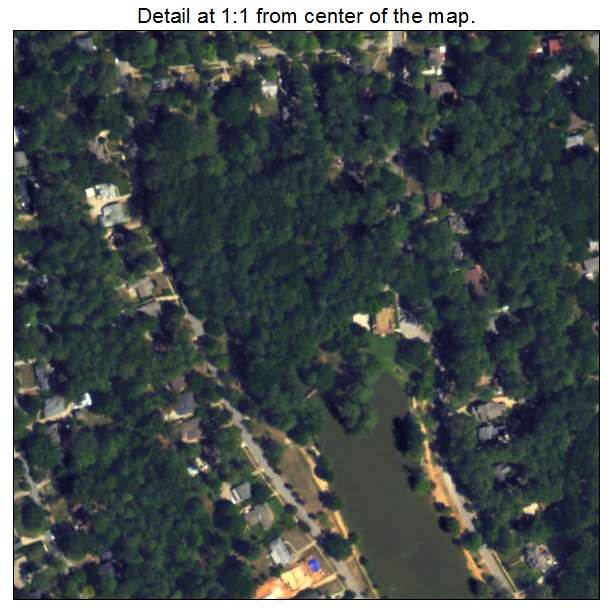 Avondale Estates, Georgia aerial imagery detail