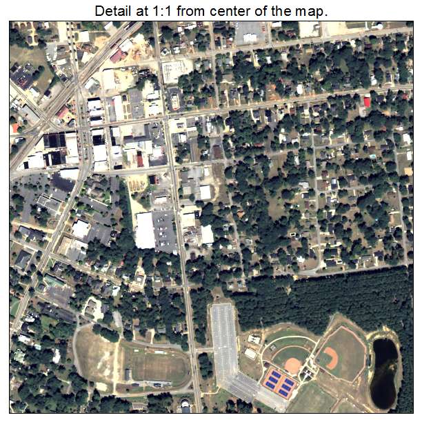 Barnesville, Georgia aerial imagery detail
