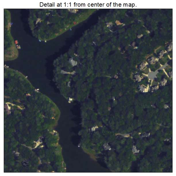 Berkeley Lake, Georgia aerial imagery detail