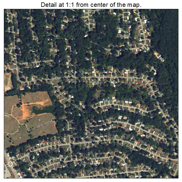 Candler McAfee, Georgia aerial imagery detail