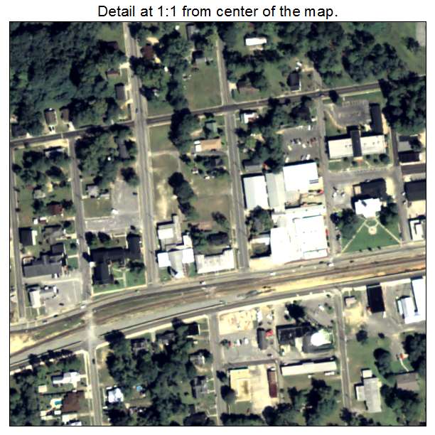 Claxton, Georgia aerial imagery detail