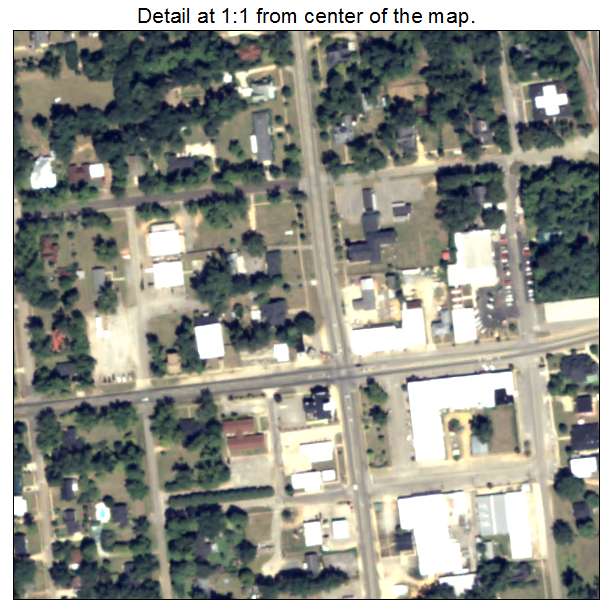 Ellaville, Georgia aerial imagery detail