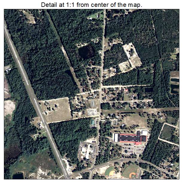 Folkston, Georgia aerial imagery detail