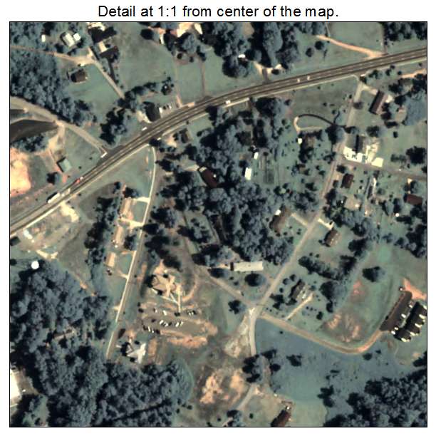 Franklin Springs, Georgia aerial imagery detail
