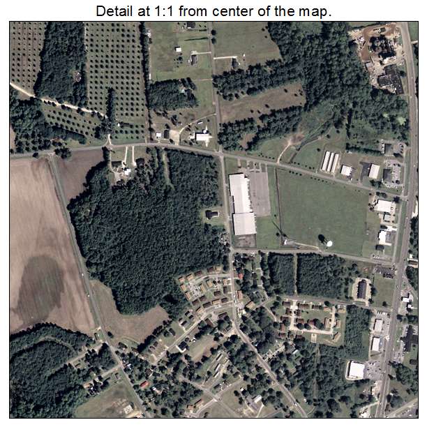 Glennville, Georgia aerial imagery detail