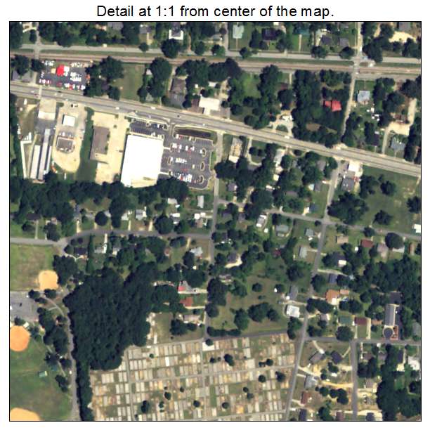 Harlem, Georgia aerial imagery detail