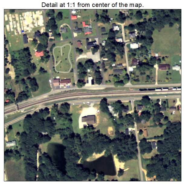 Jenkinsburg, Georgia aerial imagery detail