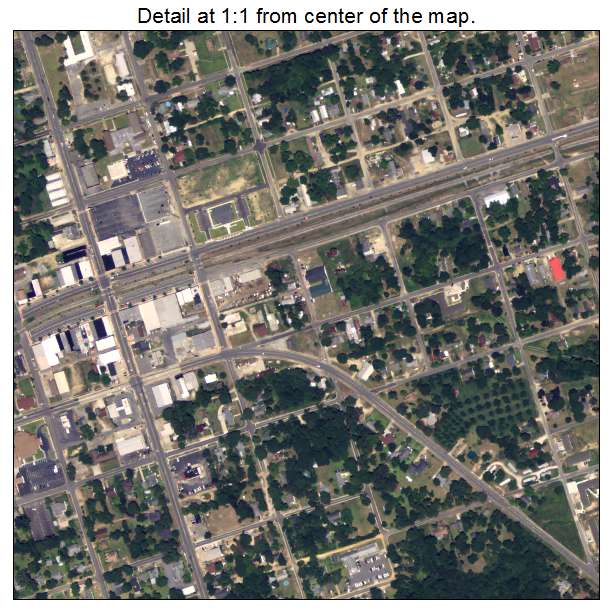 Lyons, Georgia aerial imagery detail