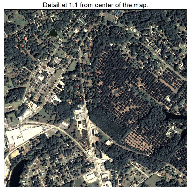 Madison, Georgia aerial imagery detail