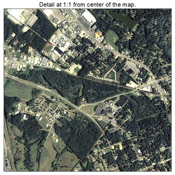 Milledgeville, Georgia aerial imagery detail