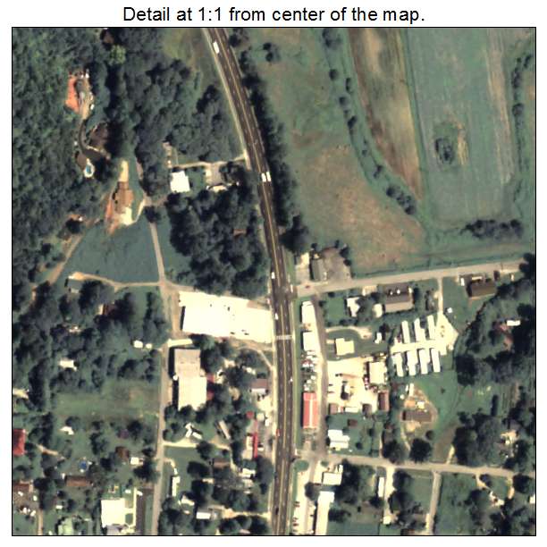 Mountain City, Georgia aerial imagery detail