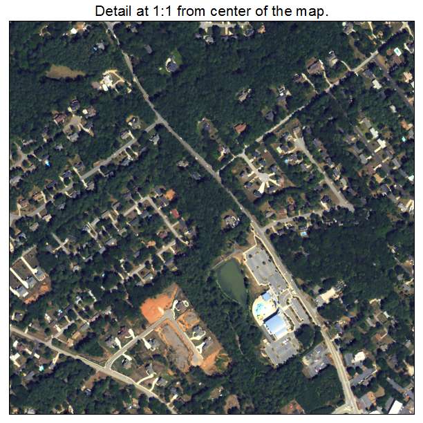 Mountain Park, Georgia aerial imagery detail