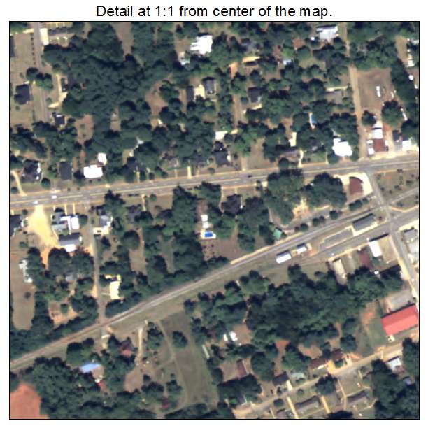 Plains, Georgia aerial imagery detail