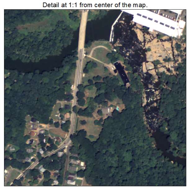 Porterdale, Georgia aerial imagery detail