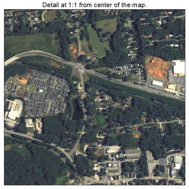 Powder Springs, Georgia aerial imagery detail