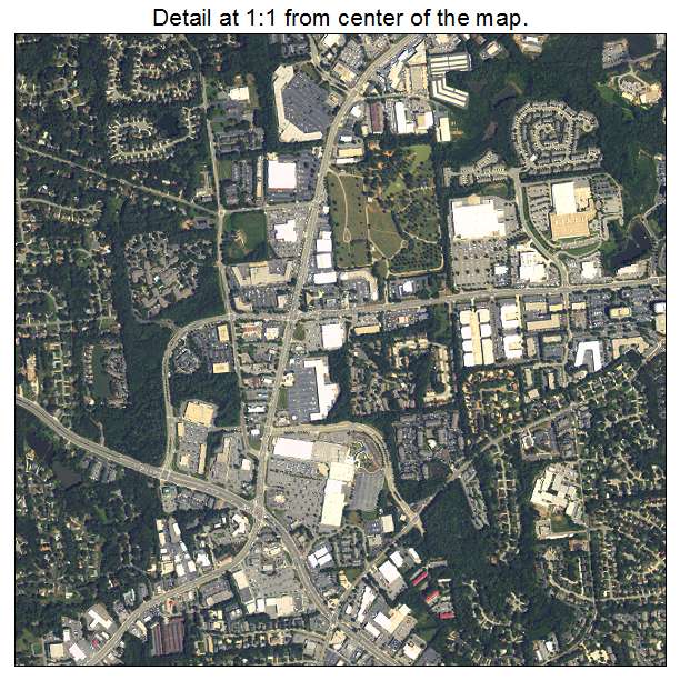 Roswell, Georgia aerial imagery detail