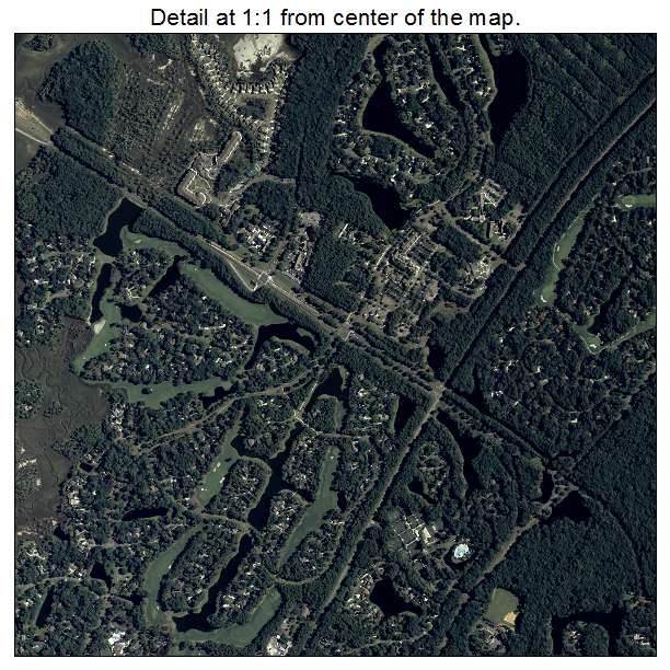 Skidaway Island, Georgia aerial imagery detail