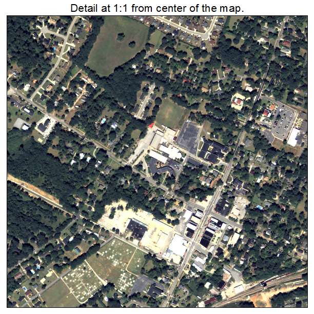 Social Circle, Georgia aerial imagery detail