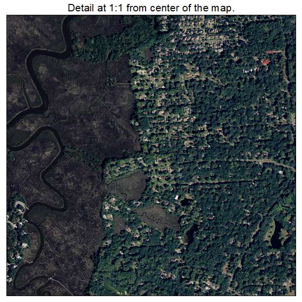 St Simons, Georgia aerial imagery detail