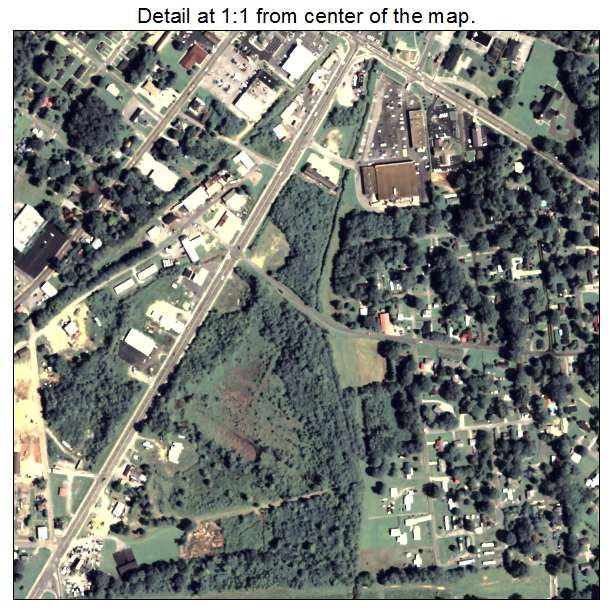 Summerville, Georgia aerial imagery detail