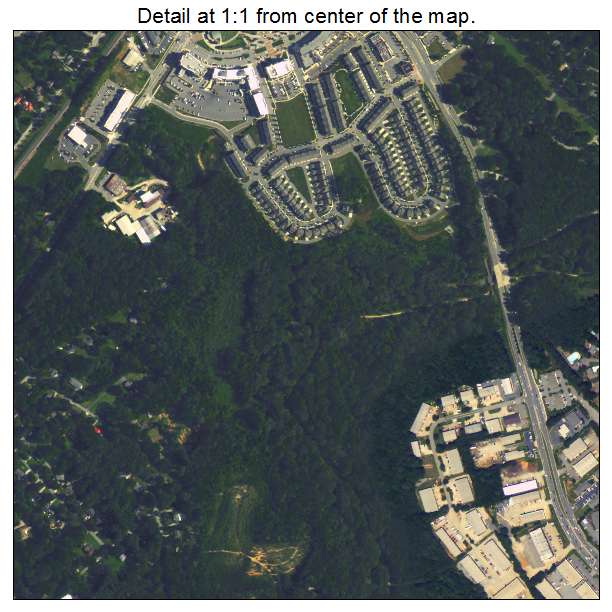 Suwanee, Georgia aerial imagery detail