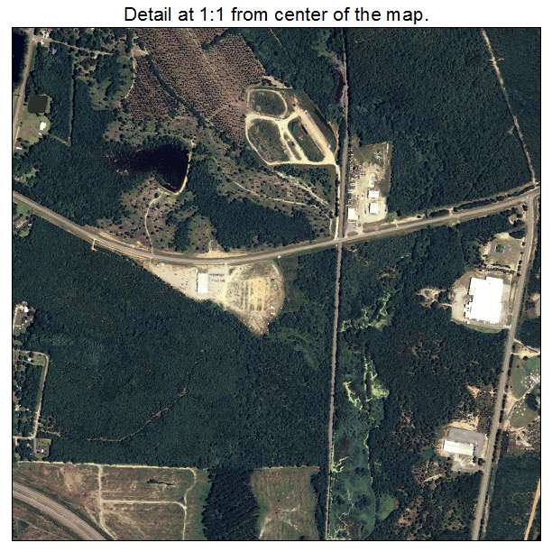 Swainsboro, Georgia aerial imagery detail