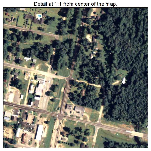 Uvalda, Georgia aerial imagery detail