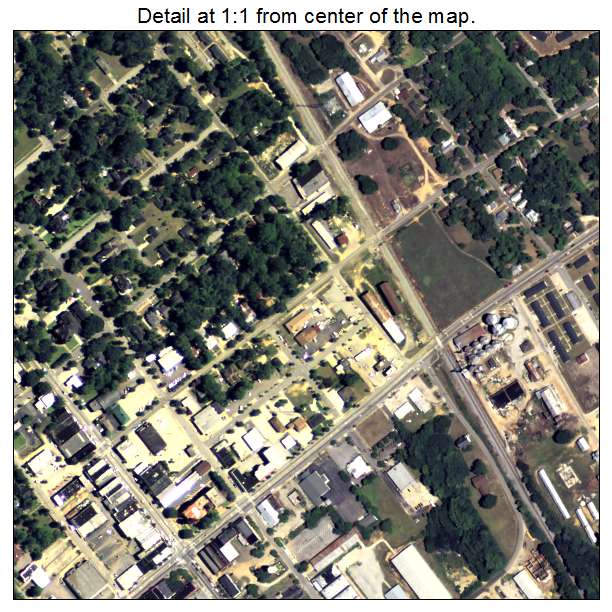 Waynesboro, Georgia aerial imagery detail
