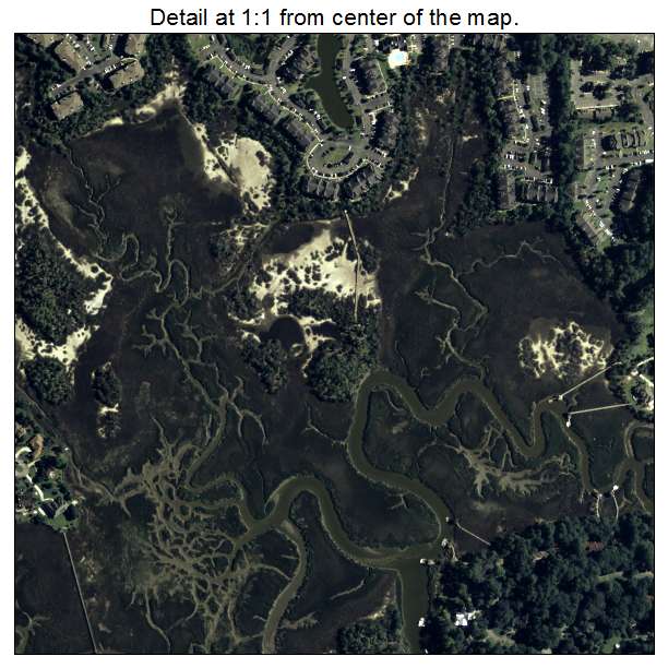 Whitemarsh Island, Georgia aerial imagery detail