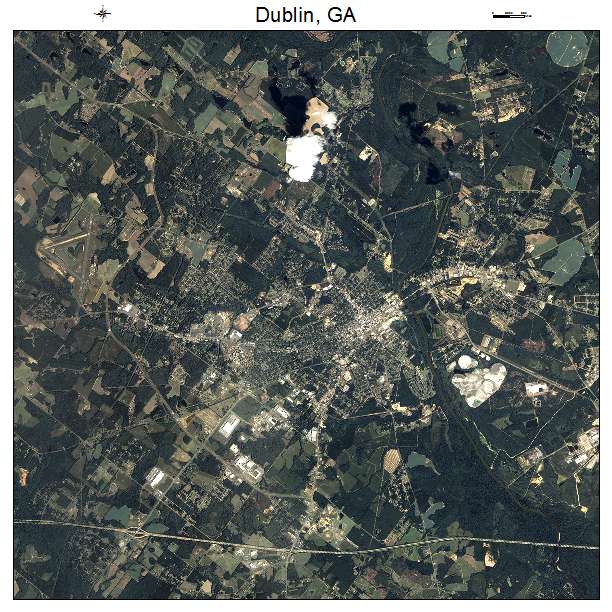 Dublin, GA air photo map