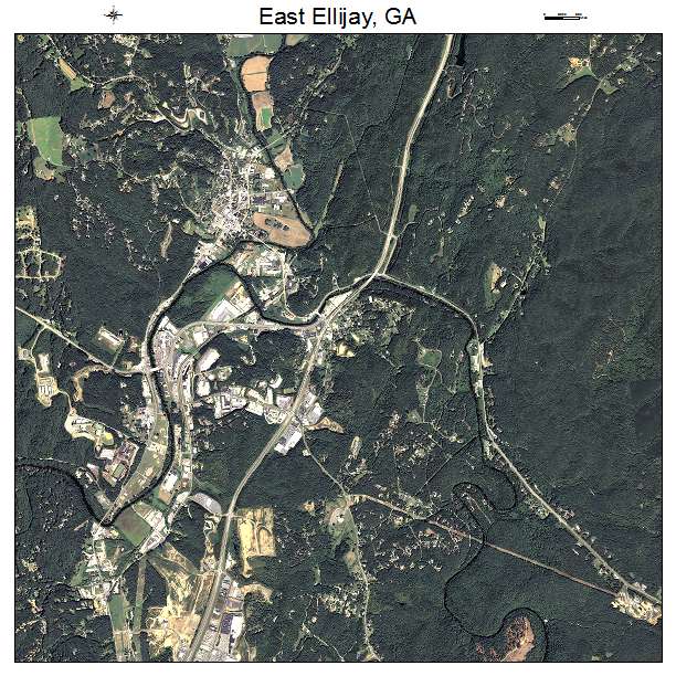 East Ellijay, GA air photo map