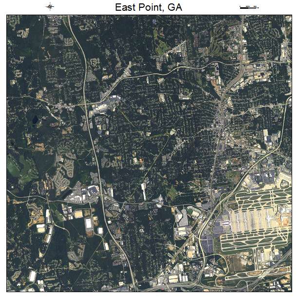 East Point, GA air photo map