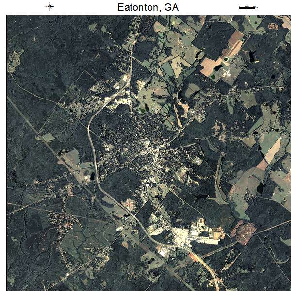 Eatonton, GA air photo map