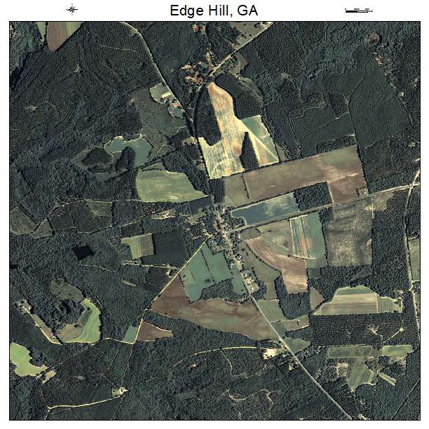 Edge Hill, GA air photo map