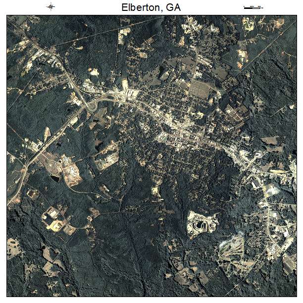 Elberton, GA air photo map