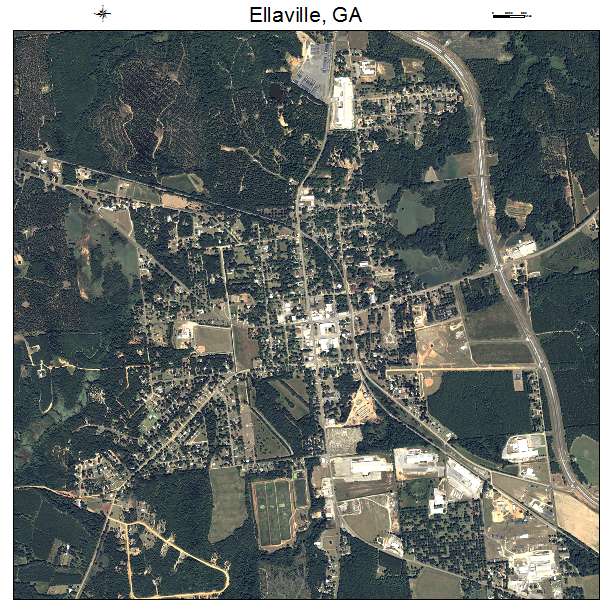 Ellaville, GA air photo map