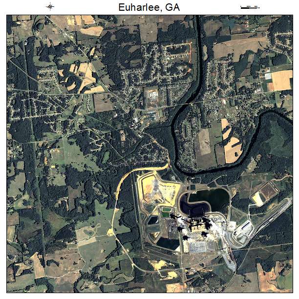 Euharlee, GA air photo map