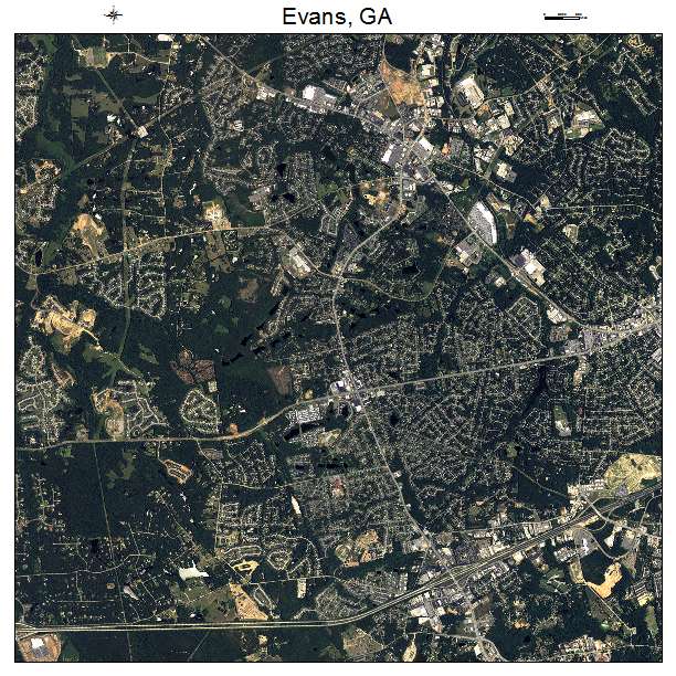 Evans, GA air photo map