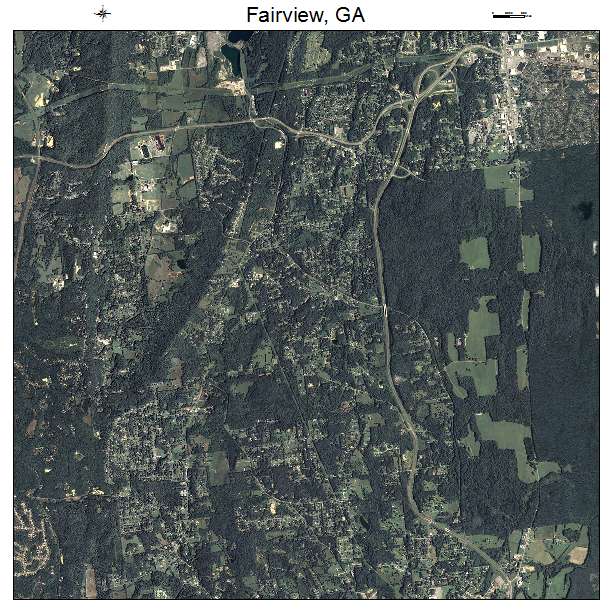 Fairview, GA air photo map
