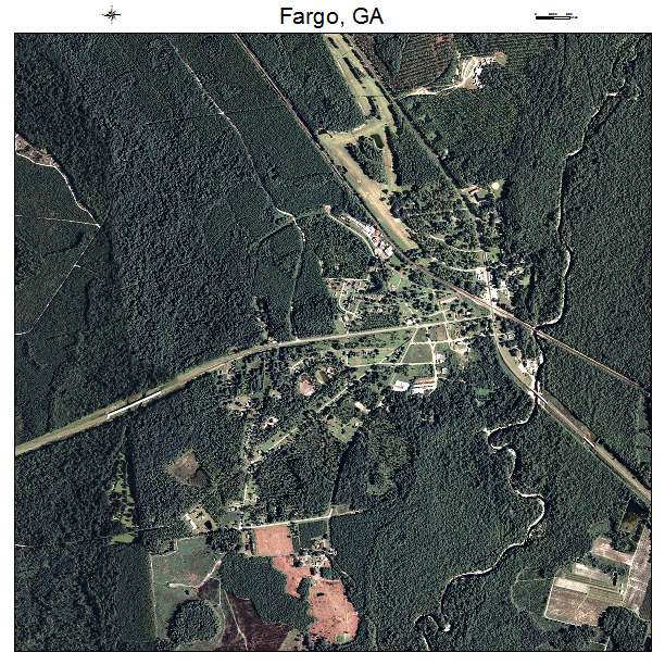 Fargo, GA air photo map