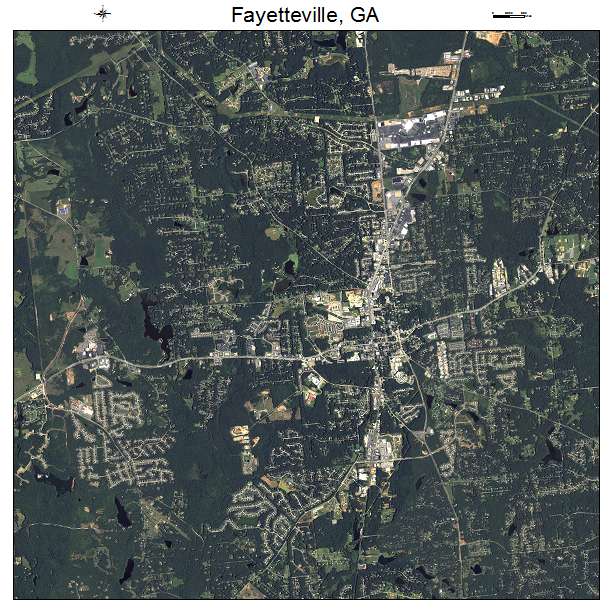 Fayetteville, GA air photo map