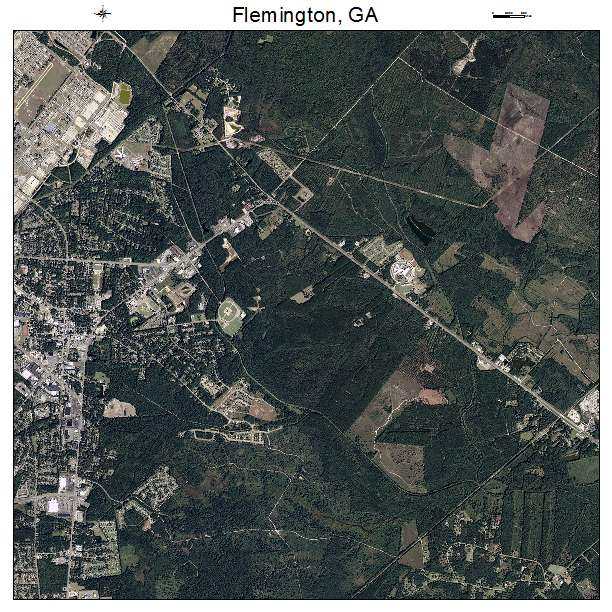 Flemington, GA air photo map