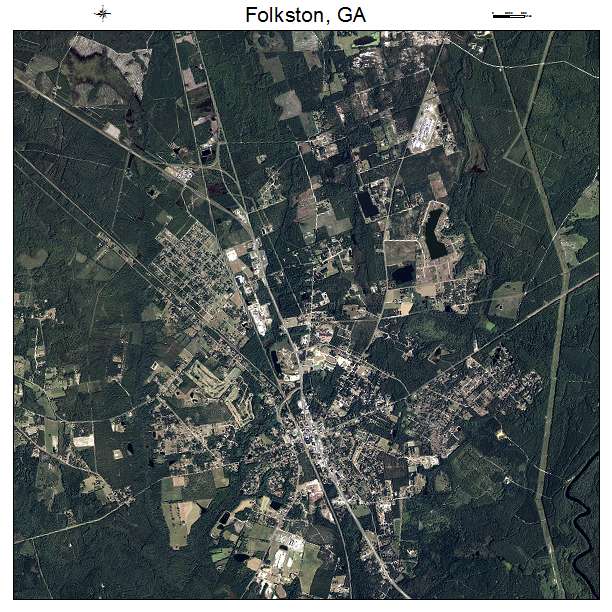Folkston, GA air photo map
