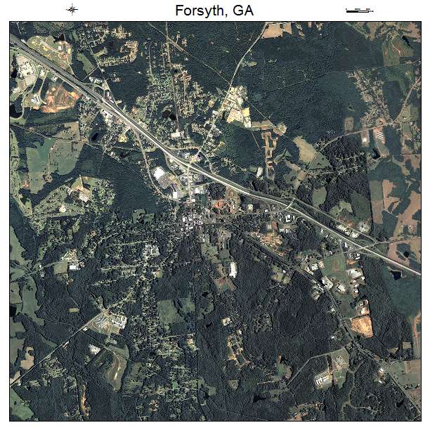Forsyth, GA air photo map