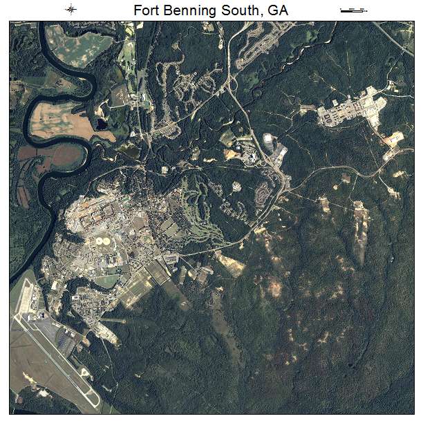 Fort Benning South, GA air photo map