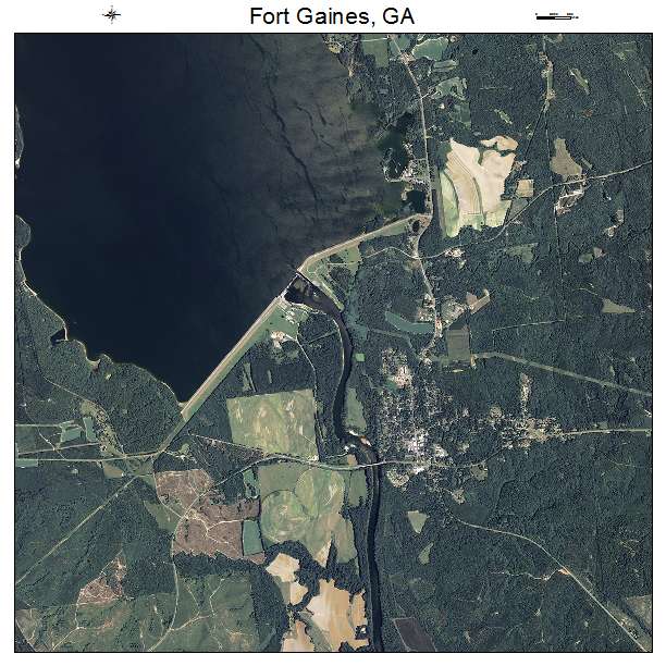 Fort Gaines, GA air photo map