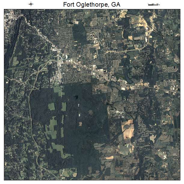 Fort Oglethorpe, GA air photo map